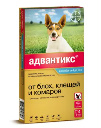 Адвантикс для собак весом от 4 до 10 кг, уп. 1 пипетка петдог