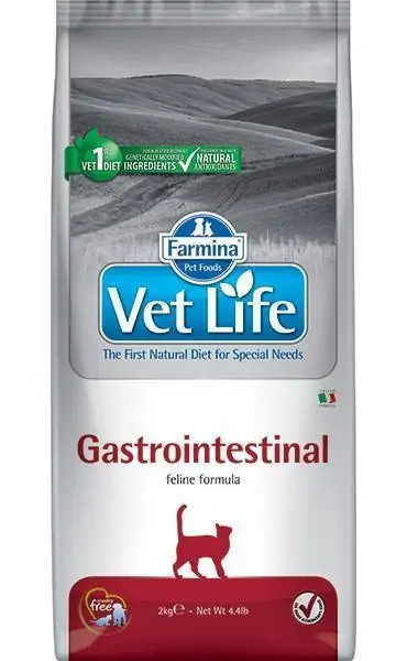 Farmina Vet Life Gastro-Intestinal - Лечебный корм для кошек при нарушениях пищеварения, уп. 2 кг петдог