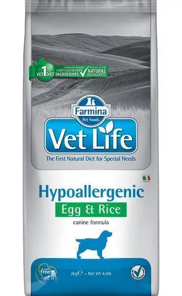 Farmina Vet Life Hypoallergenic (Hipo) для собак при пищевой аллергии , рис с яйцом, уп.12 кг петдог