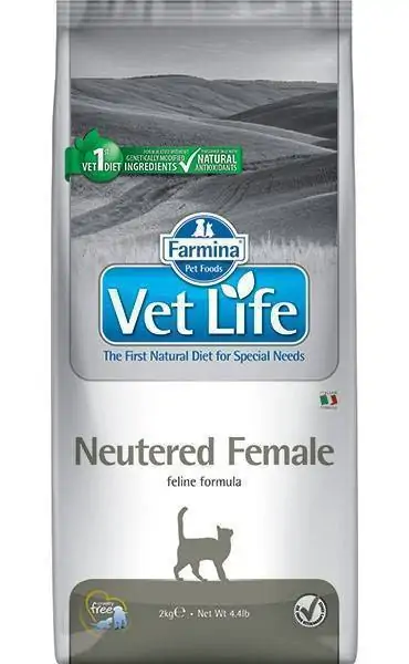 Farmina Vet Life Neutered Female - корм для стерилизованных кошек , уп. 400 г петдог