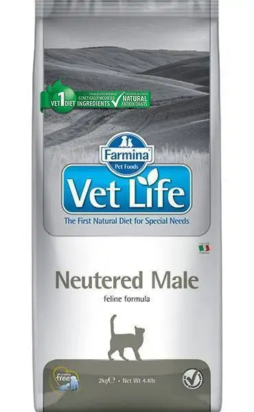 Farmina Vet Life Neutered Male корм для кастрированных котов, уп. 2 кг петдог