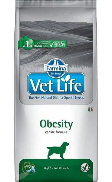 Farmina Vet Life Obesity для собак при ожирении и контроля уровня глюкозы в крови (сахарный диабет) , уп. 12 кг петдог