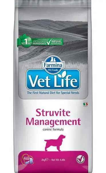 Farmina Vet Life Struvite Management - Лечебный корм для собак при рецидивах МКБ струвитного типа , уп. 2 кг петдог