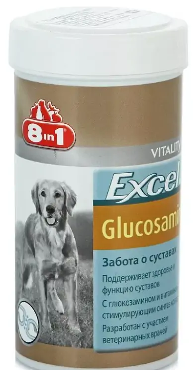 8 в 1 Глюкозамин забота о суставах для собак , банка 110 таб. петдог