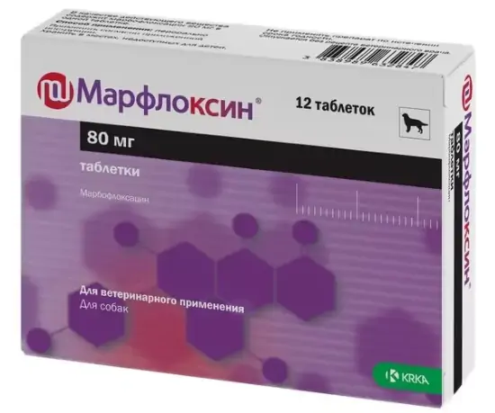 Марфлоксин таблетки 80 мг, уп. 12 таб петдог