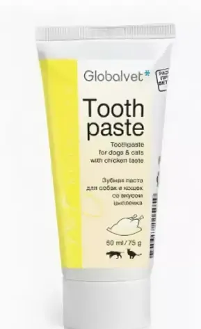Зубная паста ГлобалВет (Globalvet) для собак и кошек со вкусом цыпленка , туба 50 мл петдог
