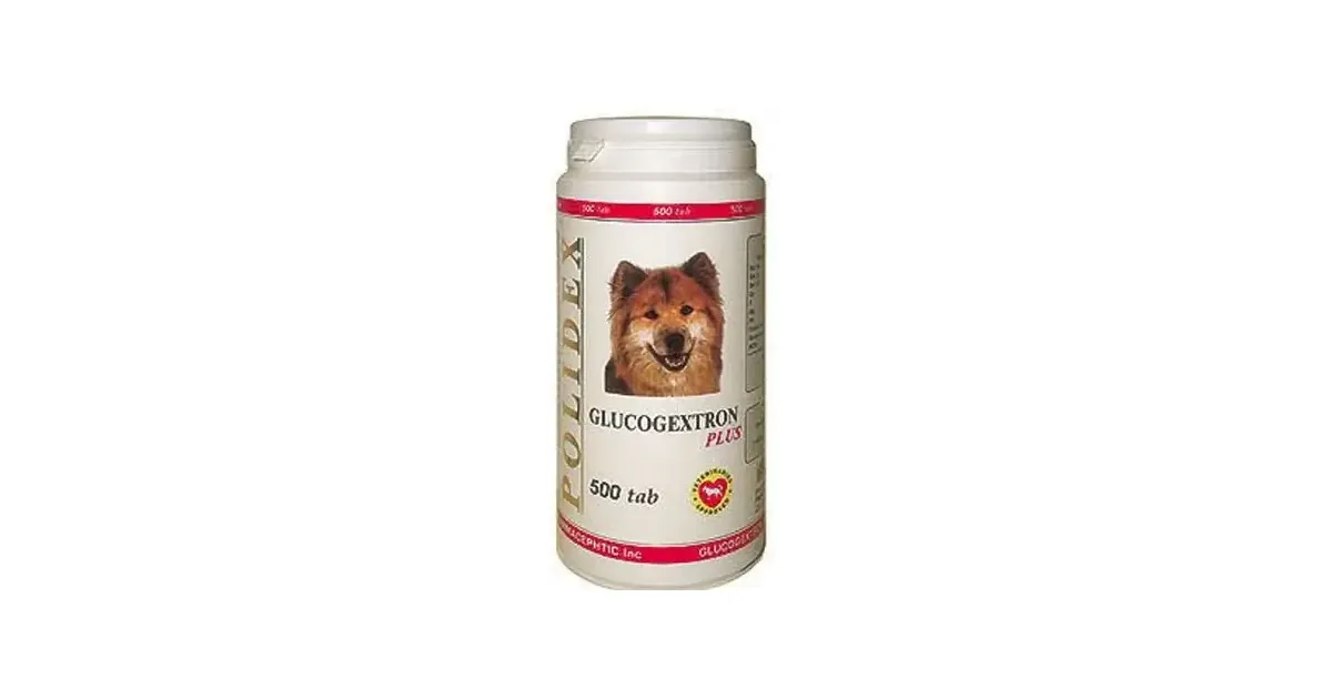 Полидекс Глюкогекстрон плюс (Polidex Glucogextron plus), банка 500 таб ...