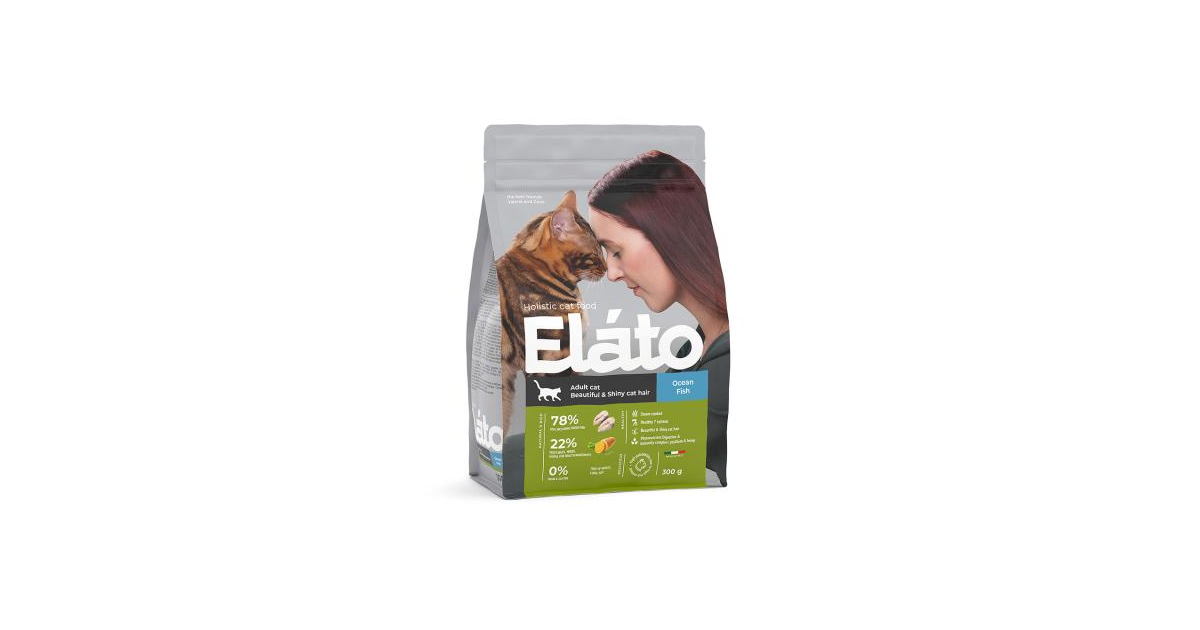 Элато Холистик (Elato Holistic Beautiful & Shiny Cat Hair) сухой корм ...