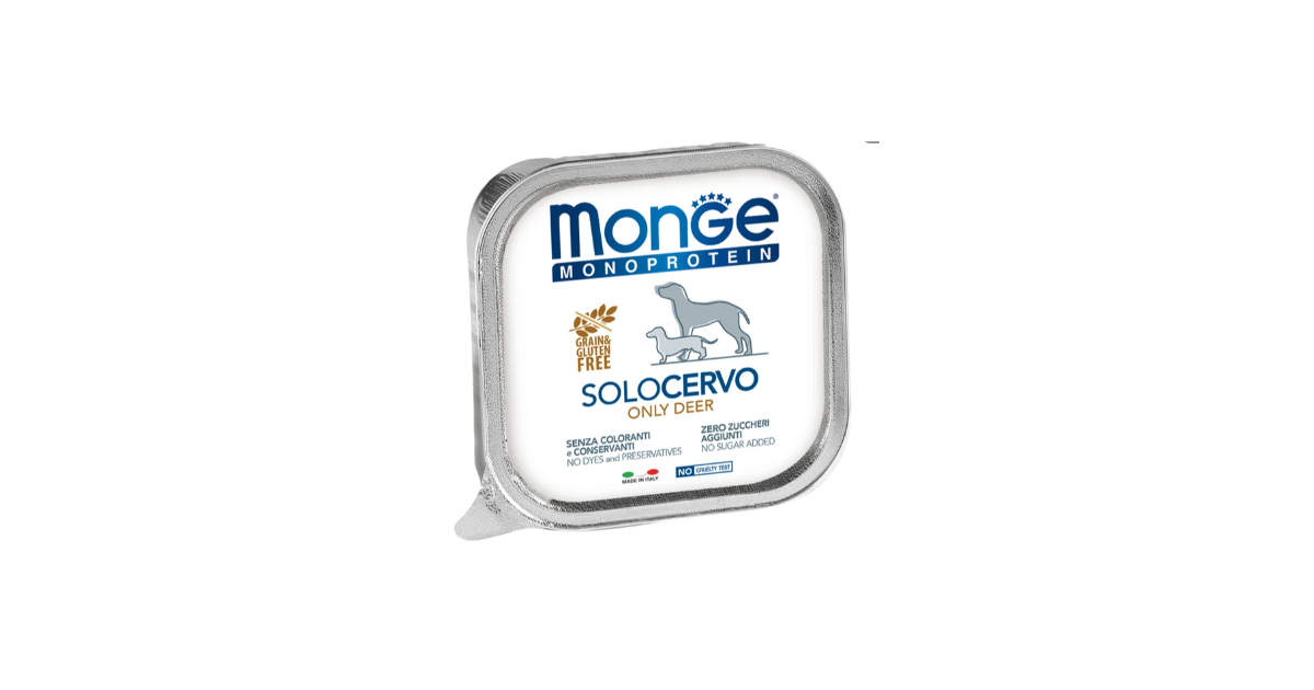 Монж монопротеин для собак ( Monge Dog Monoprotein) паштет из оленины ...