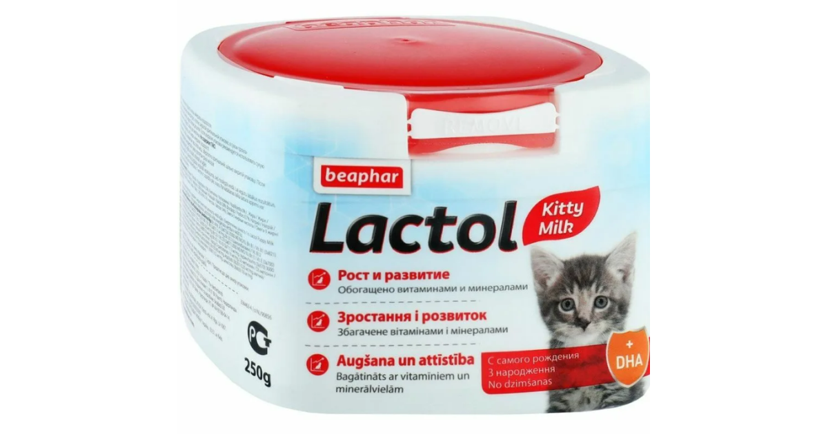 Беафар Лактол - заменитель молока для котят (Beaphar Lactol), банка 250 ...