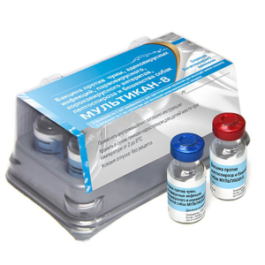 Мультикан - 8 комплексная вакцина для собак , 1 доза - 2 флакона петдог